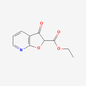 Ethyl 3-oxo-2,3-dihydrofuro[2,3-b]pyridine-2-carboxylate chemical structure (CAS 1279893-97-8)