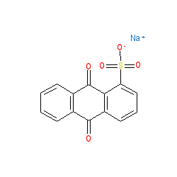 Sodium 9,10-dioxo-9,10-dihydroanthracene-1-sulfonate chemical structure (CAS 128-56-3)