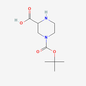 4-(tert-Butoxycarbonyl)piperazine-2-carboxylic acid chemical structure (CAS 128019-59-0)