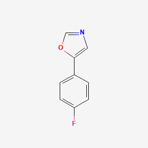 5-(4-Fluorophenyl)oxazole chemical structure (CAS 128101-19-9)