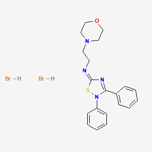 N-(2-Morpholinoethyl)-2,3-diphenyl-1,2,4-thiadiazol-5(2H)-imine dihydrobromide chemical structure (CAS 1281681-33-1)
