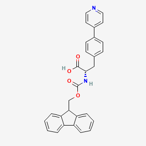 (S)-2-((((9H-Fluoren-9-yl)methoxy)carbonyl)amino)-3-(4-(pyridin-4-yl)phenyl)propanoic acid chemical structure (CAS 1282042-56-1)