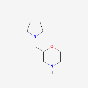 2-(Pyrrolidin-1-ylmethyl)morpholine chemical structure (CAS 128208-00-4)