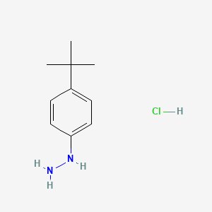 (4-(tert-Butyl)phenyl)hydrazine hydrochloride chemical structure (CAS 128231-55-0)