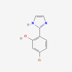 5-Bromo-2-(1H-imidazol-2-yl)phenol chemical structure (CAS 1282516-66-8)