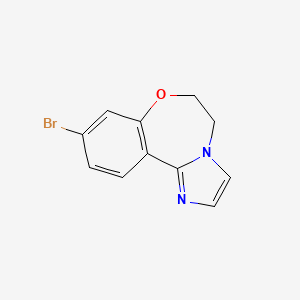 9-Bromo-5,6-dihydrobenzo[f]imidazo[1,2-d][1,4]oxazepine chemical structure (CAS 1282516-67-9)