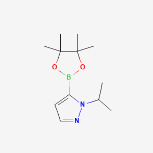 1-Isopropyl-5-(4,4,5,5-tetramethyl-1,3,2-dioxaborolan-2-yl)-1H-pyrazole chemical structure (CAS 1282518-60-8)