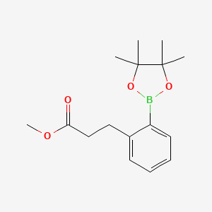 Methyl 3-(2-(4,4,5,5-tetramethyl-1,3,2-dioxaborolan-2-yl)phenyl)propanoate chemical structure (CAS 1282660-71-2)