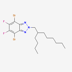 4,7-Dibromo-2-(2-butyloctyl)-5,6-difluoro-2H-benzo[d][1,2,3]triazole chemical structure (CAS 1283099-24-0)
