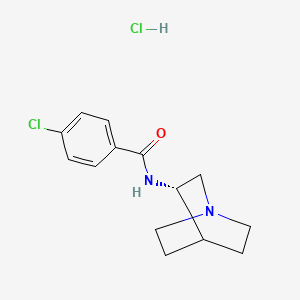 (S)-4-Chloro-N-(quinuclidin-3-yl)benzamide hydrochloride chemical structure (CAS 128311-08-0)