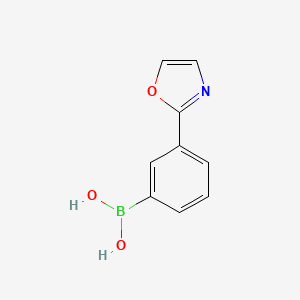 (3-(Oxazol-2-yl)phenyl)boronic acid chemical structure (CAS 1283174-33-3)