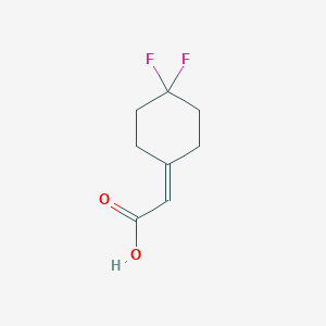 2-(4,4-Difluorocyclohexylidene)acetic acid chemical structure (CAS 1283717-77-0)