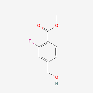 Methyl 2-fluoro-4-(hydroxymethyl)benzoate chemical structure (CAS 1283718-57-9)