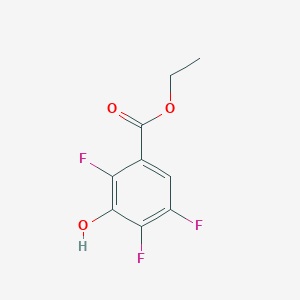 Ethyl 2,4,5-trifluoro-3-hydroxybenzoate chemical structure (CAS 128426-84-6)