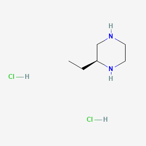 (S)-2-Ethylpiperazine dihydrochloride chemical structure (CAS 128427-05-4)
