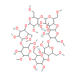 Methylated-β-Cyclodextrin chemical structure (CAS 128446-36-6)