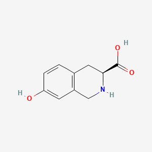 (S)-7-Hydroxy-1,2,3,4-tetrahydroisoquinoline-3-carboxylic acid chemical structure (CAS 128502-56-7)