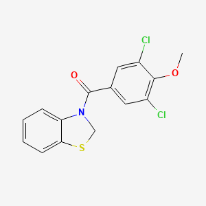 Benzo[d]thiazol-3(2H)-yl(3,5-dichloro-4-methoxyphenyl)methanone chemical structure (CAS 1285573-42-3)