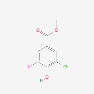 Methyl 3-chloro-4-hydroxy-5-iodobenzoate chemical structure (CAS 1285575-04-3)