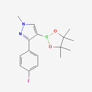 3-(4-Fluorophenyl)-1-methyl-4-(4,4,5,5-tetramethyl-1,3,2-dioxaborolan-2-yl)-1H-pyrazole chemical structure (CAS 1286230-78-1)
