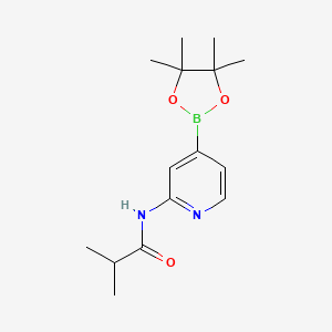 N-(4-(4,4,5,5-Tetramethyl-1,3,2-dioxaborolan-2-yl)pyridin-2-yl)isobutyramide chemical structure (CAS 1286230-84-9)