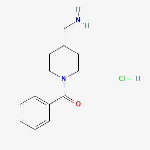 (4-(Aminomethyl)piperidin-1-yl)(phenyl)methanone hydrochloride chemical structure (CAS 1286264-52-5)
