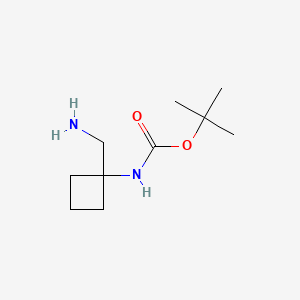 tert-Butyl (1-(aminomethyl)cyclobutyl)carbamate chemical structure (CAS 1286330-22-0)