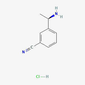 (R)-3-(1-Aminoethyl)benzonitrile hydrochloride chemical structure (CAS 1286693-23-9)