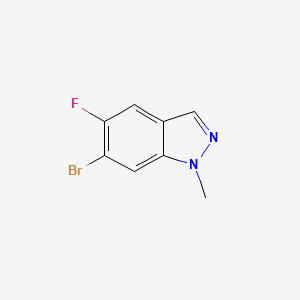6-Bromo-5-fluoro-1-methyl-1H-indazole chemical structure (CAS 1286734-86-8)