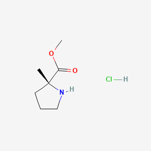 (R)-Methyl 2-methylpyrrolidine-2-carboxylate hydrochloride chemical structure (CAS 1286768-32-8)