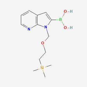 (1-((2-(Trimethylsilyl)ethoxy)methyl)-1H-pyrrolo[2,3-b]pyridin-2-yl)boronic acid chemical structure (CAS 1286776-82-6)