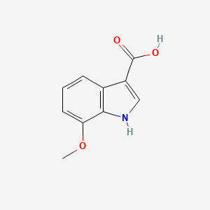 7-Methoxy-1H-indole-3-carboxylic acid chemical structure (CAS 128717-77-1)