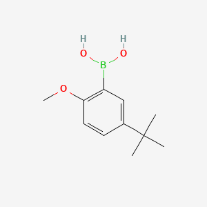 (5-(tert-Butyl)-2-methoxyphenyl)boronic acid chemical structure (CAS 128733-85-7)