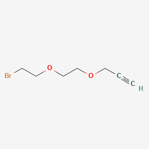 3-(2-(2-Bromoethoxy)ethoxy)prop-1-yne chemical structure (CAS 1287660-82-5)