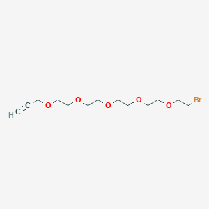 1-Bromo-3,6,9,12,15-pentaoxaoctadec-17-yne chemical structure (CAS 1287660-83-6)