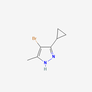 4-Bromo-3-cyclopropyl-5-methyl-1H-pyrazole chemical structure (CAS 1287752-84-4)
