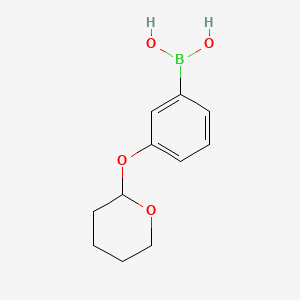 3-[(2-Tetrahydropyranyl)oxy]phenylboronic Acid chemical structure (CAS 1287777-05-2)