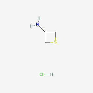 Thietan-3-amine hydrochloride chemical structure (CAS 128861-78-9)