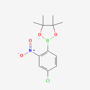 2-(4-Chloro-2-nitrophenyl)-4,4,5,5-tetramethyl-1,3,2-dioxaborolane chemical structure (CAS 1288978-81-3)