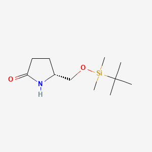 (R)-5-(((tert-Butyldimethylsilyl)oxy)methyl)pyrrolidin-2-one chemical structure (CAS 128899-30-9)