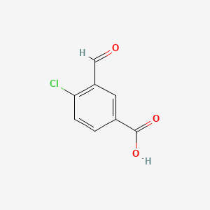 4-Chloro-3-formylbenzoic acid chemical structure (CAS 1288998-79-7)