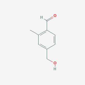 4-(Hydroxymethyl)-2-methylbenzaldehyde chemical structure (CAS 1289016-31-4)