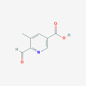 6-Formyl-5-methylnicotinic acid chemical structure (CAS 1289038-56-7)