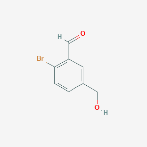 2-Bromo-5-(hydroxymethyl)benzaldehyde chemical structure (CAS 1289050-08-3)