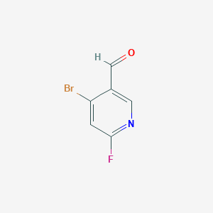 4-Bromo-6-fluoronicotinaldehyde chemical structure (CAS 1289121-12-5)