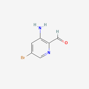 3-Amino-5-bromopicolinaldehyde chemical structure (CAS 1289168-19-9)