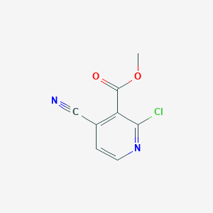 Methyl 2-chloro-4-cyanonicotinate chemical structure (CAS 1289188-60-8)