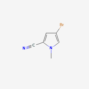 4-Bromo-1-methyl-1H-pyrrole-2-carbonitrile chemical structure (CAS 1289207-30-2)
