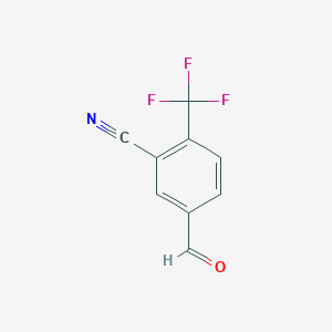 5-Formyl-2-(trifluoromethyl)benzonitrile chemical structure (CAS 1289208-38-3)