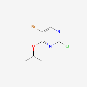 5-Bromo-2-chloro-4-isopropoxypyrimidine chemical structure (CAS 1289215-25-3)